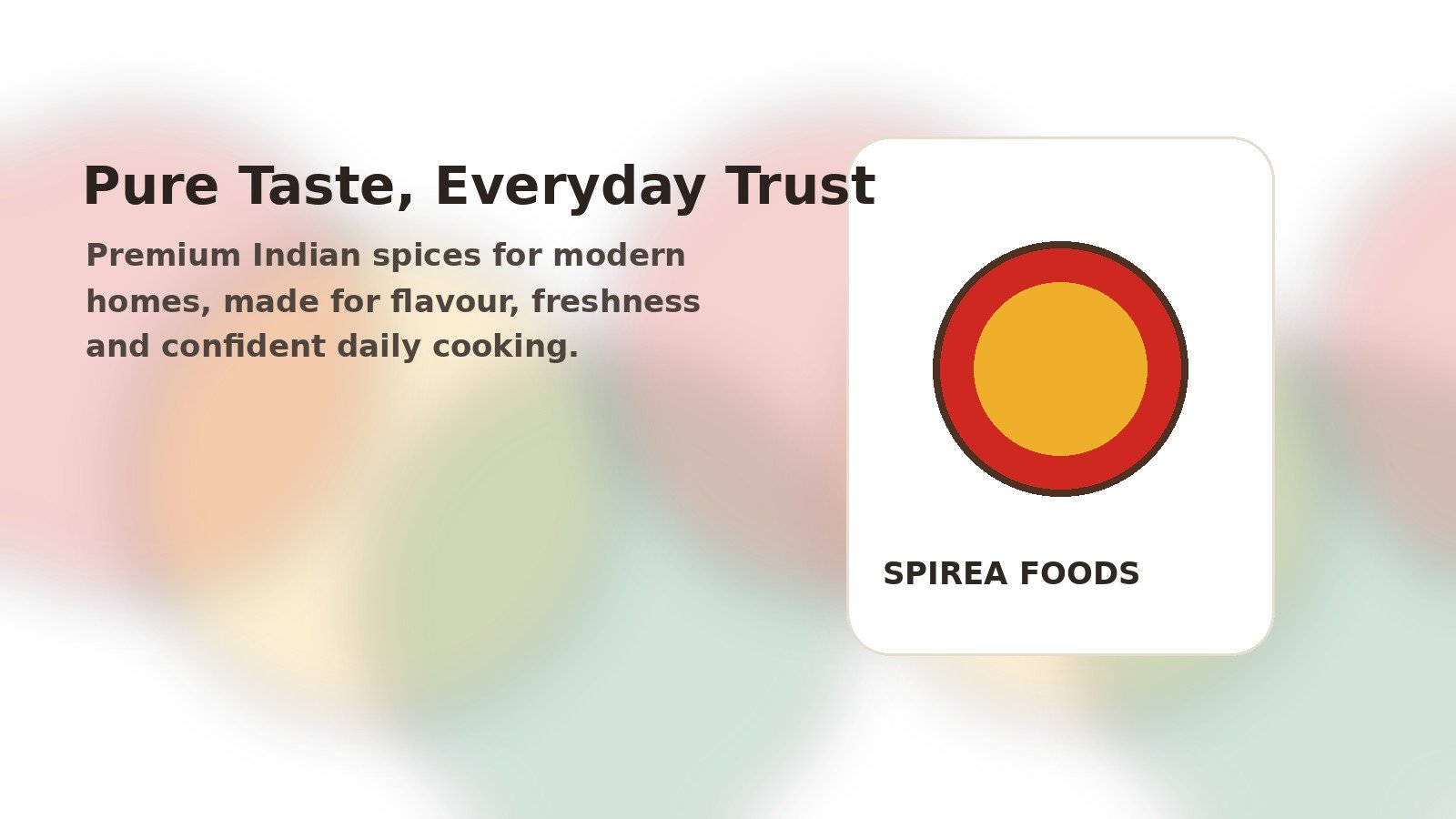 Spirea Foods spices hero image